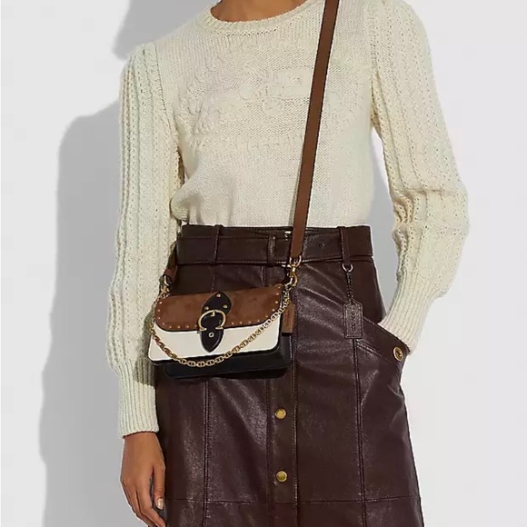 COACH- Beat Crossbody Clutch With Rivets - Picture 6 of 7